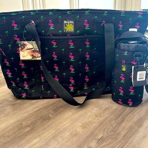 Broad Bay flamingo deluxe carry all - NWT